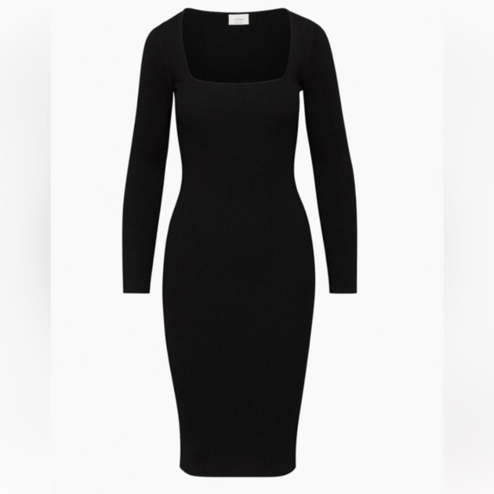Aritzia Wilfred Instinct Midi Dress Black Size L - NWT